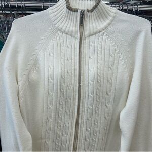 Denver Hayes Off-White Knit Sweater